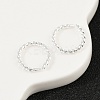 Brass Twist Ring Hoop Earrings EJEW-F378-01S-3