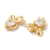 Brass with Cubic Zirconia Pendants KK-M243-24G-2