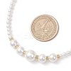 Round Shell Pearl Graduated Beaded Necklaces NJEW-JN05864-3
