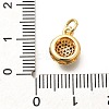 Brass Micro Pave Cubic Zirconia Charms KK-G519-09G-03-3