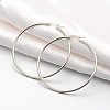 Tarnish Resistant 201 Stainless Steel Big Hoop Earrings LS-EJEW-P066-38P-1
