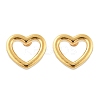 PVD Vacuum Plating 304 Stainless Steel Tiny Hollow Out Heart Stud Earrings for Women EJEW-P212-06G-2