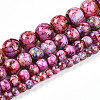 Baking Paint Glass Beads Strands DGLA-N003-8mm-B03-2