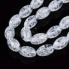 Transparent Crackle Glass Beads Strands GLAA-S192-B-010A-3