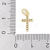 Rack Plating Brass Micro Pave Clear Cubic Zirconia Pendants KK-Z060-04G-01-3