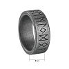Viking Rune 304 Stainless Steel Finger Rings for Men WGDF4AB-46-2