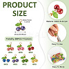 28Pcs 7 Colors Baking Paint Pearlized Glass Pendants PALLOY-TAC0184-4