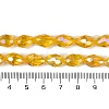 Transparent Electroplate Glass Beads Strands EGLA-N013-T4mm-B04-4