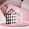 Detachable Lovely House Acrylic Earring Display Stands EDIS-WH0029-48B-4