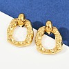 304 Stainless Steel Nuggets Dangle Stud Earrings EJEW-K268-27G-1