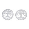 Non-Tarnish 201 Stainless Steel Filigree Pendants STAS-S118-060-1