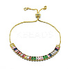 Brass Cubic Zirconia Bolo Tennis Bracelets BJEW-I272-02B-1
