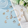 50Pcs 5 Style Moon & Star & Arrow Alloy Pendants FIND-HY0002-56-4
