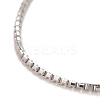 Anti-Tarnish Rhodium Plated 925 Sterling Silver Box Chain Necklace for Women NJEW-M190-02D-P-2