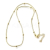 3MM Brass Round Ball Snake Chain Necklaces NJEW-M108-03G-2