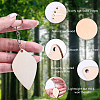 DIY Leaf & Teardrop Poplar Wood Big Pendant Keychain Making Kits DIY-YW0011-58-2