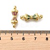 4Pcs 2 Colors Brass Micro Pave Orchid & Green Cubic Zirconia Connector Charm KK-XCP0001-08G-3