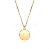 Brass Initial Pendant Necklace NJEW-BB35341-F-1