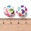 Food Grade Eco-Friendly Printed Silicone Beads SIL-A013-01A-17-3