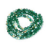 AB Color Plated Transparent Glass Beads Strands GLAA-G127-01-01F-3
