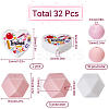 Heart & Hexagon & Round Silicone Focal Beads SIL-SC0002-30-2