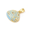 Brass Micro Pave Cubic Zirconia Pendants KK-R100-12G-02-2