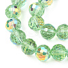Transparent Electroplate Glass Beads Strands EGLA-N012-001-B13-3