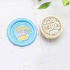Golden Tone Wax Seal Brass Stamp Heads AJEW-U008-02G-04-1