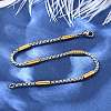 304 Stainless Steel Box Chain Bracelets for Women BJEW-C091-03C-GP-2