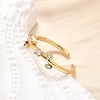 Brass Micro Pave Cubic Zirconia Cuff Rings for Women RJEW-H247-09G-1