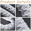 10M Polyester Flower Lace Ribbon with Paillettes OCOR-GF0003-34C-6