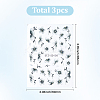 3Pcs Flower ABS Plastic Self Adhesive Nail Art Stickers MRMJ-SP0001-23-2