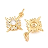 Brass Micro Pave Cubic Zirconia Charms KK-F927-09D-G-2