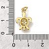 Brass Micro Pave Cubic Zirconia Pendants ZIRC-I070-040G-3