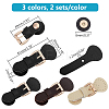 6 Sets 3 Colors PU Leather Sew on Purse Locks DIY-WR0003-63-2