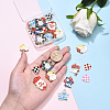 36Pcs 9 Styles Mother's Day Alloy Enamel Pendants ENAM-YW0005-73B-4