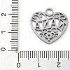 Anti-Tarnish 304 Stainless Steel Pendants STAS-M076-04P-3