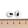 White and Black Flat Round Cartoon Resin Cabochons CRES-Q009-01C-2