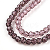 Transparent Gradient Color Glass Beads Strands GLAA-H021-01A-22-3
