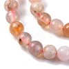 Natural Cherry Blossom Agate Beads Strands G-B130-6mm-02-4