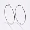 Tarnish Resistant 304 Stainless Steel Big Hoop Earrings LS-EJEW-F105-17P-1