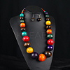 Bohemian Style Wood Beaded Multilayer Necklaces & Dangle Earrings Sets WG93846-07-1