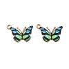 Light Gold Alloy Enamel Pendants ENAM-G210-02LG-02-2