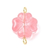 7Pcs 7 Colors Transparent Spray Painted Glass Connector Charms PALLOY-JF03520-02-2