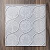 Flat Round with Tree of Life Pendant Silicone Molds DIY-L071-04-2