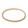 304 Stainless Steel Crystal Rhinestone Horse Eye Hinged Cuff Bangles for Women SA-CBA61B8-11G-4