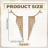 1 Pair Alloy Rhinestone Tassel Stud Earrings for Women EJEW-LP0012-22G-2