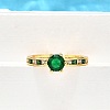 Brass Micro Pave Cubic Zirconia Cuff Rings for Women RJEW-H247-06G-3