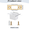 2 Sets 201 Stainless Steel Door Reinforcement Plate with Screws AJEW-LP0001-31G-2