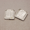 Handmade Silver Foil Lampwork Beads X-FOIL-S006-12x12mm-11-1